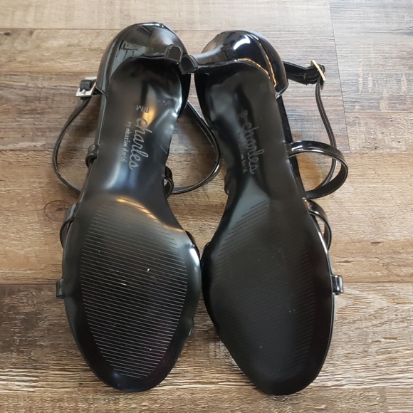 Charles David black Patten leather sandals size 8 - Picture 3 of 6